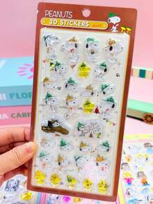 3D Embossed Gem Nail Stickers Raised Waterproof Nail Art Decor|3D - Multicolor - View 9