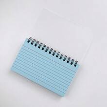1pc/4pcs Multicolor Spiral Bound Grid Sticky Note Cards, 200 Sheets Total (50 Sheets Per Color). Equipped With PVC Cover, Size 2.95 * 4.92 Inches. Metal Spiral Binding, Portable, Color-Coded Tear-Off Coil Notebook American Style Sticky Note Index Cards Vocabulary Notebook Small Notebook - Multicolor - View 11