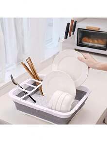 Foldable Dish Drainer Rack New Kitchen Chopstick Storage Rack Multifunctional Sink Draining Rack Drying Rack - Multicolor - View 3