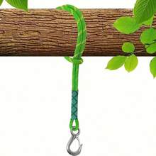 Durable Nylon Strap With Metal Hook - UV Resistant, Weatherproof, Wear-Resistant - Suitable For Outdoor Hammocks, Tree Swings, Patio Chairs - Easy To Install Climbing Buckle - Perfect For Garden, Camping, Backyard Use - A - View 2