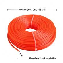 2.4mm Lawn Mower Cutting Rope, 10m Round Rope Lawn Mower Line, Brush Cutter Weeding Line, Efficient Lawn Care, Garden Tools, Wear-Resistant Lawn Mower Accessories, Round Rope Lawn Mower Line For Electric Lawn Mowers And Brush Cutters - 2.4mm*10m - View 3