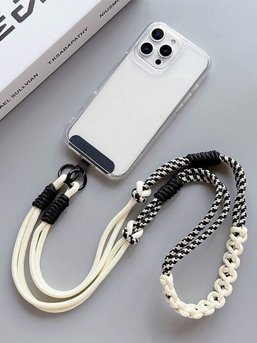 1 conjunto/1/2 peças Cordão para Celular Feminino Transversal Pescoço Pulso Multifuncional Corda Trançada Fresca Outdoor Viagem Caminhada Deslocamento Bolsa Corrente Capa de Celular Capa de Celular Câmera Abelha Alça de Ombro Cordão Universal. Adequado para Família, Amigos Presentes de Aniversário Feriados, Encantos de Celular, Chaveiros, Encantos de Bolsa, Chaveiros Trançados, Acessórios de Chaveiro, Chaveiros de Pulseira, Bolsas para Smartphone, Temporada de Volta às Aulas - Multicolorido - Visão 1