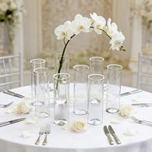 1/3/6/8 piezas Jarrones mini de estilo bohemio de plástico, adecuados para girasoles, aguacates y pequeñas plantas bulbosas, excelentes para decoración de bodas, sala de estar y mesa de comedor, jarrones para el Día de San Valentín, jarrones de estilo bohemio hechos a mano, para amantes de las plantas - Blanco - Ver 4