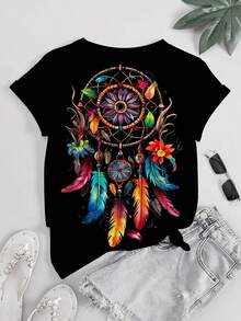Women T-Shirts - 黑色 - 查看 1