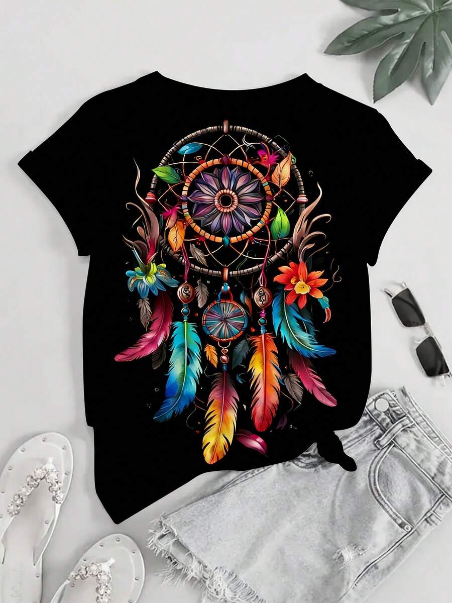 Women T-Shirts - 黑色 - 查看 1