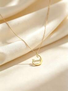 Collar personalizado de luna creciente & estrella, versátil para uso diario, regalo perfecto para graduación, vuelta a la escuela, cumpleaños, Día de San Valentín, Navidad, Año Nuevo - Multicolor - Ver 5