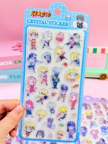 Anime Boy 3D Epoxy Stickers, Transparent Background Without Obscuring Print, Universal For Books And Luggage, Handmade Stock, Fun Reward Stickers For Teens, 3D/DIY Stickers, Transparent Solid Stickers, Replaceable 3D Sticker Set, Reusable Self-Adhesive DIY Decorative Stickers, Interactive Stickers For Kids, Daily Decorative Stickers, Party Decorative Stickers, Kids Sticker Games, Office And School Decorative Stickers - Multicolor - View 8