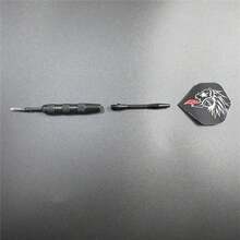 Easytoday 3pcs Black Dart Needles With Black Pattern Design, New Style Dart Wings For Training, Games And Entertainment - Black - View 6