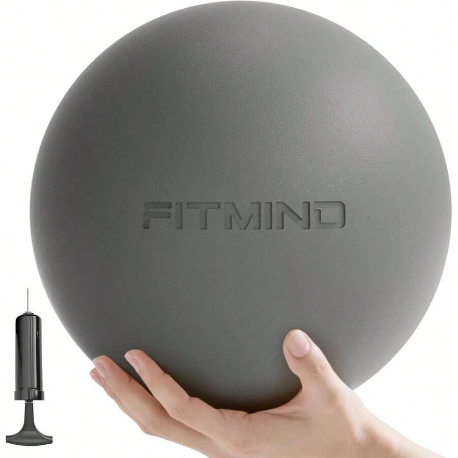 FITMIND ステキティスボール ピラティスボール 20cm ぎむにく エクササイズボール 玉 ヨガボール 小さい ストレッチ リハビリ ギムニック 4色 - ダークグレー - チェックする 1