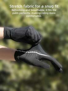 Men's Thin Summer Ice Silk Fingerless Gloves, Lightweight Quick-Dry UV Protection Anti-Slip Fishing Electric Scooter Sun Protection Gloves - A - View 5