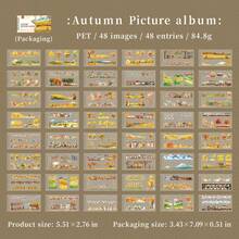 JotBox Autumn Scrapbook Autumn Coil PET Die-Cut Sticker Book Planner Decoration Autumn Atmosphere Planner Collage DIY Material Stickers School Supplies - Autumn Picture Book PET Sticker Book - View 10
