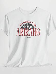 ARIRANG World Tour 2026 Tee camiseta unisex moda  cómoda regalo perfecto 47RYeYU1lpU4gmBobdwK7 estilo moderno estampado original para fans - Blanco - Ver 1