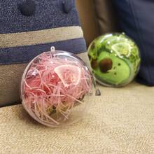 High-Transparency Acrylic Ornaments, Hollow Balls, Holiday Decorations, Gifts, Plastic Balls, Preserved Flower Hanging Ornaments - 14cm - View 2