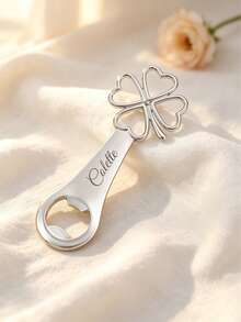 Custom Heart-Shaped Bottle Opener, Heart Clover Bottle Opener, Wedding Party Favor, Birthday Party Beer Opener - Multicolor - View 6