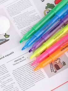 6pcs Cute Syringe Mechanical Colorful Ballpoint Pens, Needle Shaped, Office School Marker Writing Tools - Multicolor - View 3