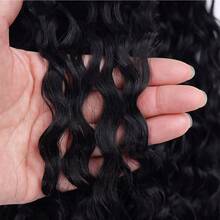 BINF Deep Water Wave Drawstring Ponytail Human Hair Extensions Brazilian Remy #1B Natural Black Hairpiece Clip In Pony Tail Daily Use Change Hair Style - Natural Black - View 4