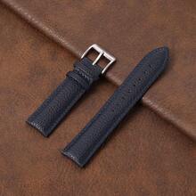 Lychee Grain PU Leather Replacement Wristwatch Band 18mm 20mm 22mm Soft Business Watch Strap Women Men Watchband - Mouldless - View 8