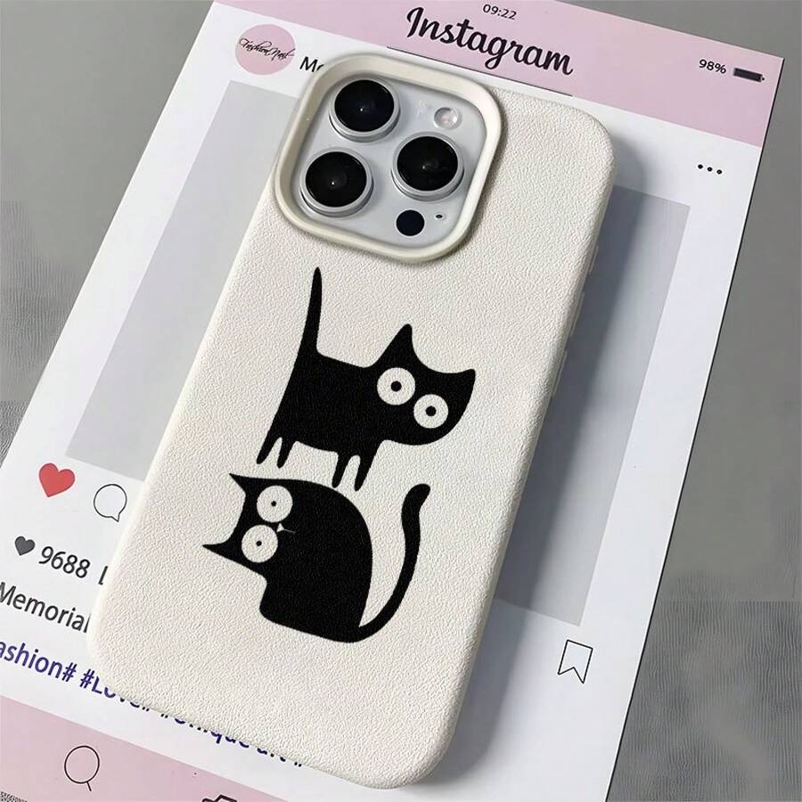 [24h Versand aus DE/FR/ES] Apple 11-17 Handyhülle: Weiche Hülle mit süßen schwarzen Katzen UV-Muster, voller Schutz, stilvoll und vielseitig, angenehme Haptik, kompatibel mit iPhone 17 Pro Max/XR/XS 16/15/14/13/12/11/8 Plus und anderen Handyserien. Süße Handyhülle, ideales Geschenk für Freunde, Feiertagsgeschenk. - 1 Stück Bildfarbe - Übersicht 1