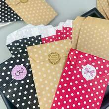 30pcs 3.1x5.9 Inch Party Holiday Packaging Bags, Gift Wrapping Paper Bags, Including Holiday Gift Paper Bags, Multi-Color Gift Wrapping Bags, Polka Dot Pattern Wrapping Paper Bags, High-End Decorative Wrapping Paper Bags, Accessory Small Gift Paper Bags, Party Gift Wrapping Bags And Creative DIY Craft Decorative Gift Paper Bags, Suitable For Holidays, Weddings, Birthday Gift Bags And Gift Wrapping Paper Bags - Gift Bags - View 5