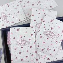 50pcs 4.3x7.9 Inch Party Holiday Packaging Bags, Gift Wrapping Paper Bags, Including Holiday Gift Paper Bags, English Letter Gift Wrapping Bags, Red Cherry Pattern Packaging Paper Bags, High-End Decorative Packaging Paper Bags, Accessory Small Gift Paper Bags, Party Gift Wrapping Bags And Creative DIY Craft Decorative Gift Paper Bags, Suitable For Holiday, Wedding, Birthday Gift Bags And Gift Wrapping Paper Bags - Gift Bags - View 3