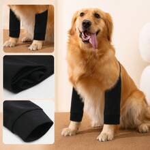 Medium To Large Dog Post-Surgery Recovery Protective Suit, Gray XL, With Elastic Band Front Leg Sleeves, Soft Elbow Support, Elizabeth Collar Alternative, Prevents Licking Leg Wounds, Enhanced Support, Suitable For Injuries And Hip Dysplasia - Multicolor - View 9