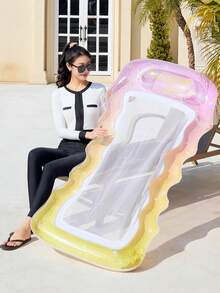 2 Pcs Inflatable Floating Raft, Sequin Starry Sky Adult Floating Lounge, Portable Floating Swimming Bed, Includes Inflatable Equipment (Random Color And Model) - Inflatable Flotation Device - View 4