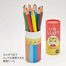 こどもちゃれんじ 幼児用 色鉛筆 三角軸 太軸 ケース付き 12色 ぺんてる共同開発 - 12 - チェックする 6