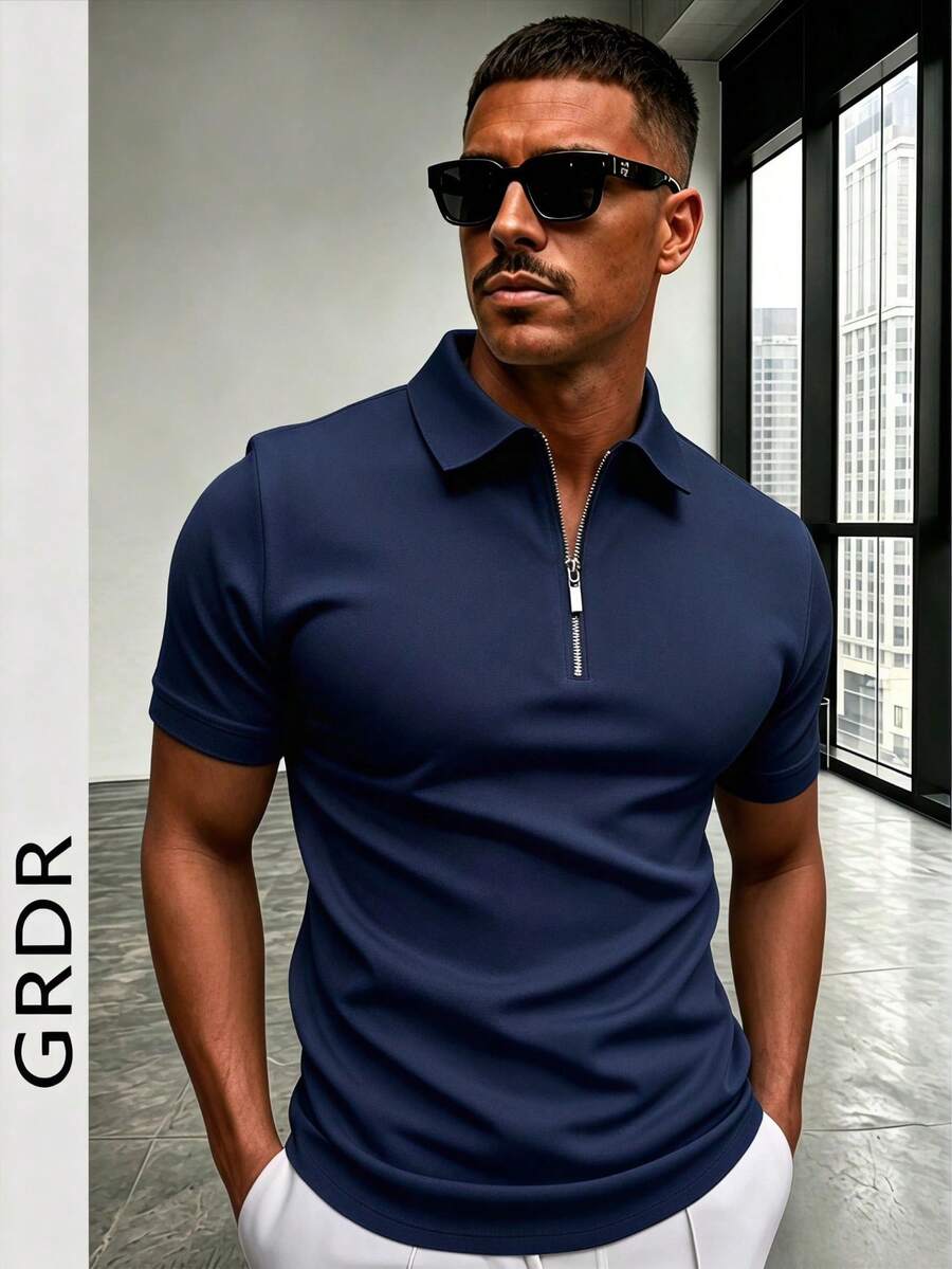 Áo thun nam tay ngắn cổ polo GRDR mùa hè, thích hợp cho hoạt động ngoài trời, du lịch và mặc thường ngày.