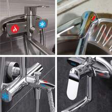 44pcs/Set Hot And Cold Indicator Sticker, Temperature Color Marking With Flame And Snowflake Design, Instantly Distinguish HOT/COLD, Self-Adhesive And Non-Detachable, High-Temperature Resistant. Suitable For Faucets, - View 8