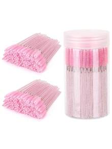 100pcs/50pcs/10pcs Eyelash Brushes, Pink Crystal Eyelash Combs, Eyelash Extension Kit - Pink - View 2