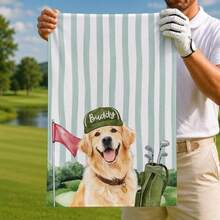 Golf Towel 40x60cm  Pet Portrait Golf Towel, Gift For Dog Dads, An Essential Item For Golf Enthusiasts - Multicolor - View 1