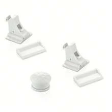 1 Set Cerradura Magnética Adhesiva para Gabinetes, Instalación Fácil en Segundos sin Tornillos ni Taladros, Cerradura Invisible para Gabinetes y Cajones - C - Ver 6