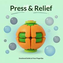 Model Display - Stress Relief Gadget Press & Rotate Ball, + Clicker, Office Portable Small Toy, One-Hand Operation, Pocket Toy (14+), Random Color - Multicolor - View 7