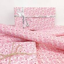 10/20/25/50 Hojas de Papel de Seda con Patrón de Corazón Rosa, Adecuado para Manualidades DIY, Regalos de Fiesta, Envoltura de Ramos, Empaque de Ropa y Decoración de Regalos de Cumpleaños - Estilo 1 - Ver 2