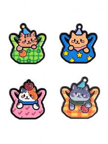 Kreative Cartoon süße Katzenförmige Brosche, modische Taschenkatze Partyhut Abzeichen, Rucksack und Jacken Dekoration, Schüler Mädchen tägliche Schultasche Leinwandtasche Dekoration Pin, Campus Outfit, lässiger Ausflug vielseitiges verspieltes Accessoire, heilendes Geschenk für Klassenkameraden und beste Freunde, geeignet für Schüler tägliches Outfit und Rucksack Dekoration - Verschiedenfarbig - Übersicht 8