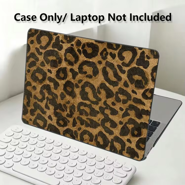 1pc Leopard Print UV Printed Laptop Protective Case, Transparent Hard Shell Cover For MacBook Air And Pro, Durable Plastic Protective Sleeve - View 6