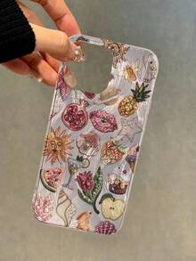 1pc Feather Yarn Beaded Palm Tree Lobster Personalized Simple All-Inclusive TPU Anti-Fall Phone Case Compatible With Apple 17 16 15 14 13 12 11promax Protective Case Air Suitable For Samsug Series - Multicolor - View 4