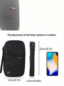 Travel Bag Creative Design Passport Credit Card ID Holder Cash Organizer Wallet Portable Passport Pouch Travel Carry-On Large Capacity Storage Bag Waterproof Ticket Holder Document Bag - Black - View 7
