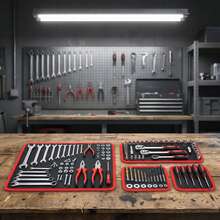 3 PiecesMagnetic Tool Pad Set, Heavy Duty Magnetic Parts Tray, With 3 Sizes Of Non-Slip Trays, Suitable For Car Repair And Workshop Organization, Ideal Gift For Men, Perfect For Mechanics, Car Enthusiasts And DIY Hobbyists - C - View 9