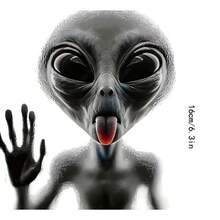 6 Inch Alien Sticker - Glossy Self-Adhesive Paper, Asymmetrical Shape, Suitable For Car, Laptop, Window, Wall - One-Time Decorative Sticker, Cute Sticker, Party Decoration, Matte Design - Multicolor - View 4