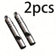 2pcs Titanium Alloy Emergency Whistles, - Loud, Durable Outdoor Hiking, Camping And Adventure Sports Survival Gear - Multicolor - View 1