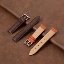 Lychee Grain PU Leather Replacement Wristwatch Band 18mm 20mm 22mm Soft Business Watch Strap Women Men Watchband - Mouldless - View 4