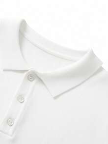 ZYNTH BALENO Men's Summer Fashion Short Sleeve Polo Sweater, Suitable For Fitness, Cycling, Running Sports, White - White - View 9