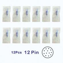 12pcs Derma Pen A6/A1 Beauty Device Replacement Cartridges, 0.25mm Needle Length, Slot-In Replacement Parts, No Electricity Or Battery Required - Blue - View 9
