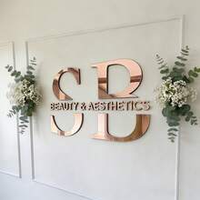 大型客製化壓克力商業招牌,專業 3D 雷射切割壓克力商業 Logo 招牌客製化,個性化牆面商店沙龍辦公室公司零售工作室咖啡廳商業名稱招牌,客製化壓克力招牌,大型個性化商業字母招牌,適用於沙龍、SPA、公司、辦公室、商店裝飾 - 多色 - 查看 4