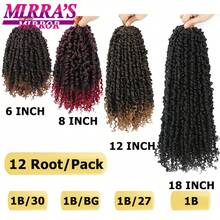 Extensiones de cabello sintético negro Passion Twist de 6/8/12/18 pulgadas, cabello corto estilo, trenzado pre-rizado para crochet. - S1/613/14G - Ver 3