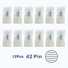 12pcs Derma Pen A6/A1 Beauty Device Replacement Cartridges, 0.25mm Needle Length, Slot-In Replacement Parts, No Electricity Or Battery Required - Blue - View 8