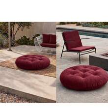 Ultra-Comfortable Round Seating Cushion - 40x40 Cm Fluffy Style - Redwood - View 3