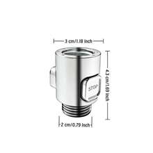 1pc Shower Head Shut-Off Valve, Single-Hand Operation Water Stop Switch, Universal Flow Control Adapter For Bathroom Shower Hose, Plated Surface - Stop Valve - View 4