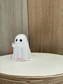 2/1pc Humorous Ghost Resin Figurine, Cute Spooky Halloween Ghost Small Ornament, Creative Funny Desk Decor, Suitable For Porch Fireplace Mantel Indoor Home Decoration, Humorous Party Decor, Halloween Birthday Housewarming Creative Gift - Ghost - View 14